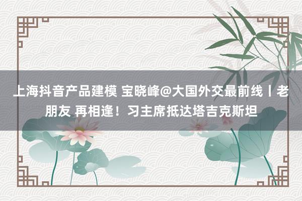 上海抖音产品建模 宝晓峰@大国外交最前线丨老朋友 再相逢！习主席抵达塔吉克斯坦