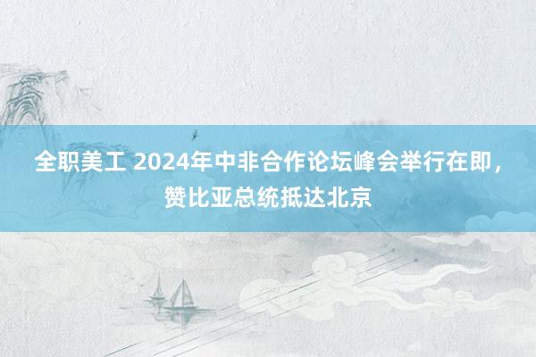 全职美工 2024年中非合作论坛峰会举行在即，赞比亚总统抵达北京